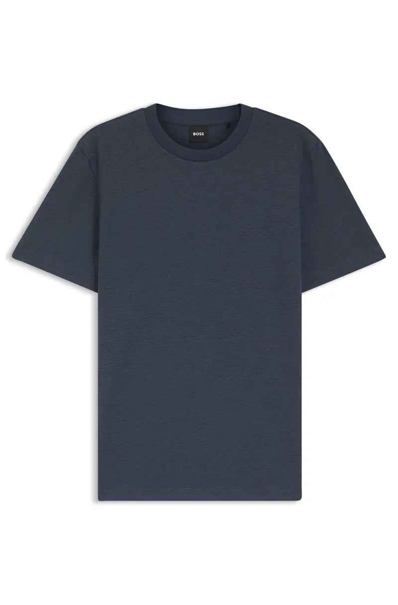 T-shirt in cotone con struttura a bolle