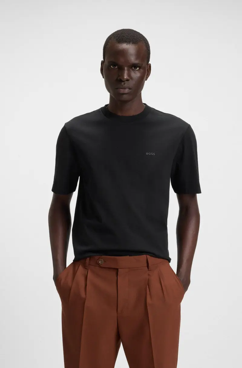 T-shirt in jersey di cotone con logo