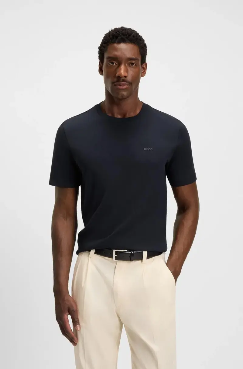 T-shirt in jersey di cotone con logo
