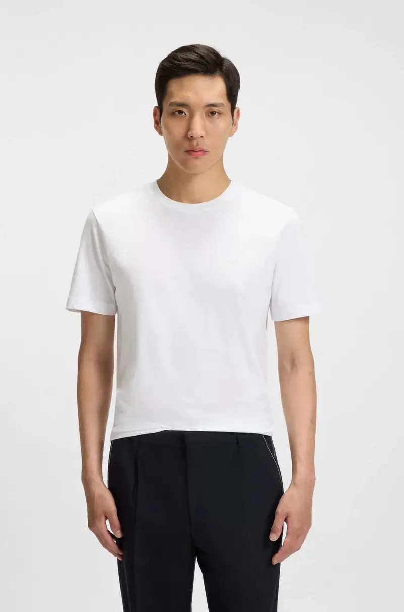 T-shirt in jersey di cotone con logo