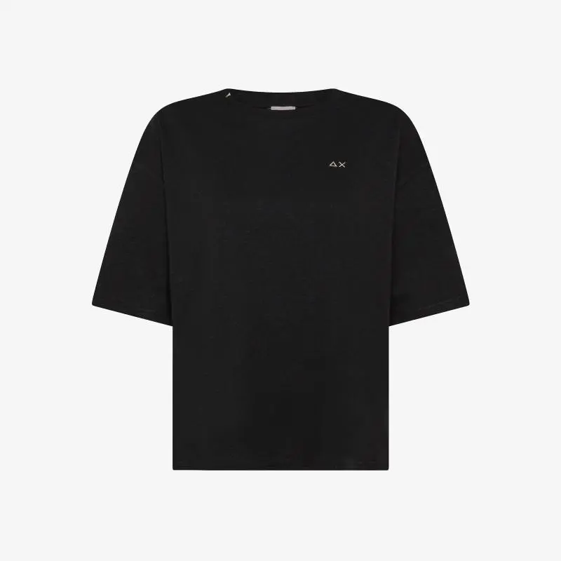 T-shirt in lino e cotone
