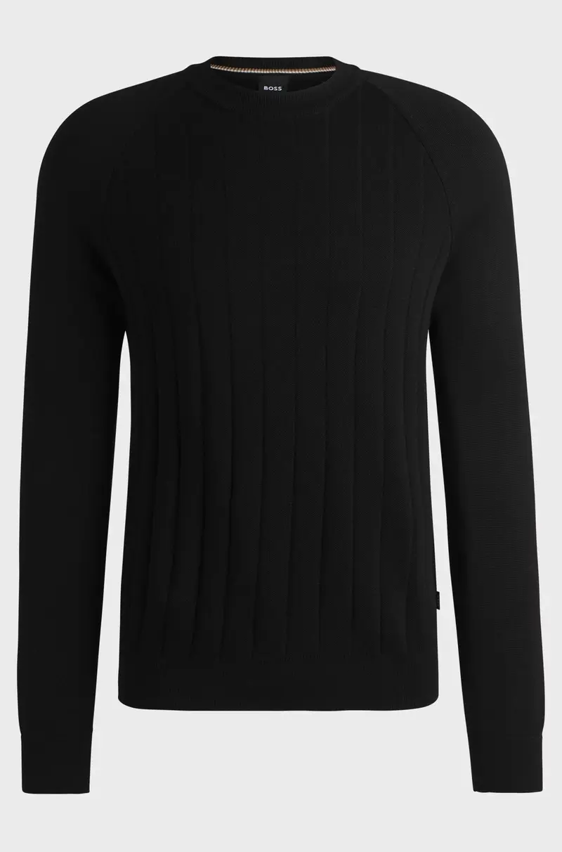 T-shirt in misto cotone con lavorazione a nido d'ape