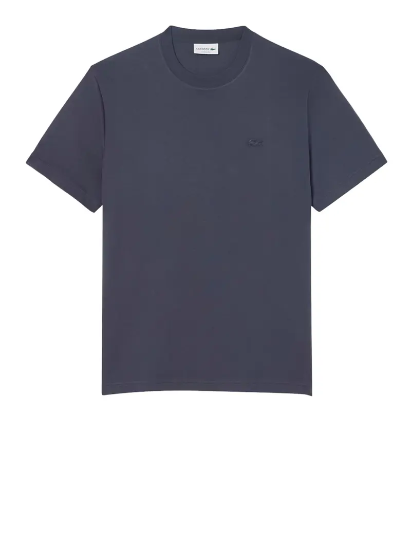 T-Shirt Lacoste Con Ricamo - Grigio