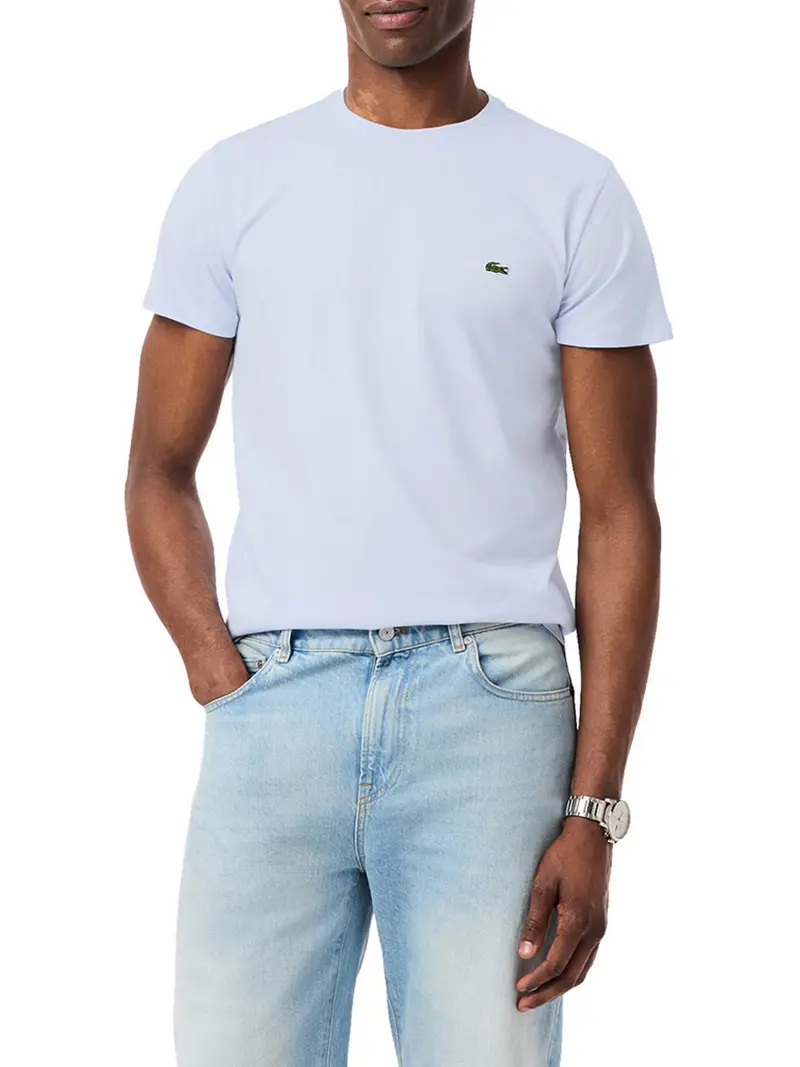 T-Shirt Lacoste In Cotone - Celeste