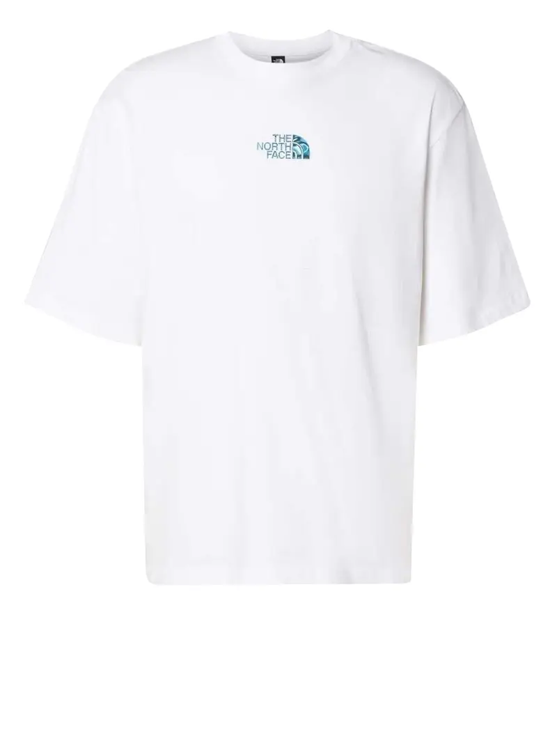 T-Shirt Liquid Logo Oversize Short Sleeve Tee The North Face - Bianco
