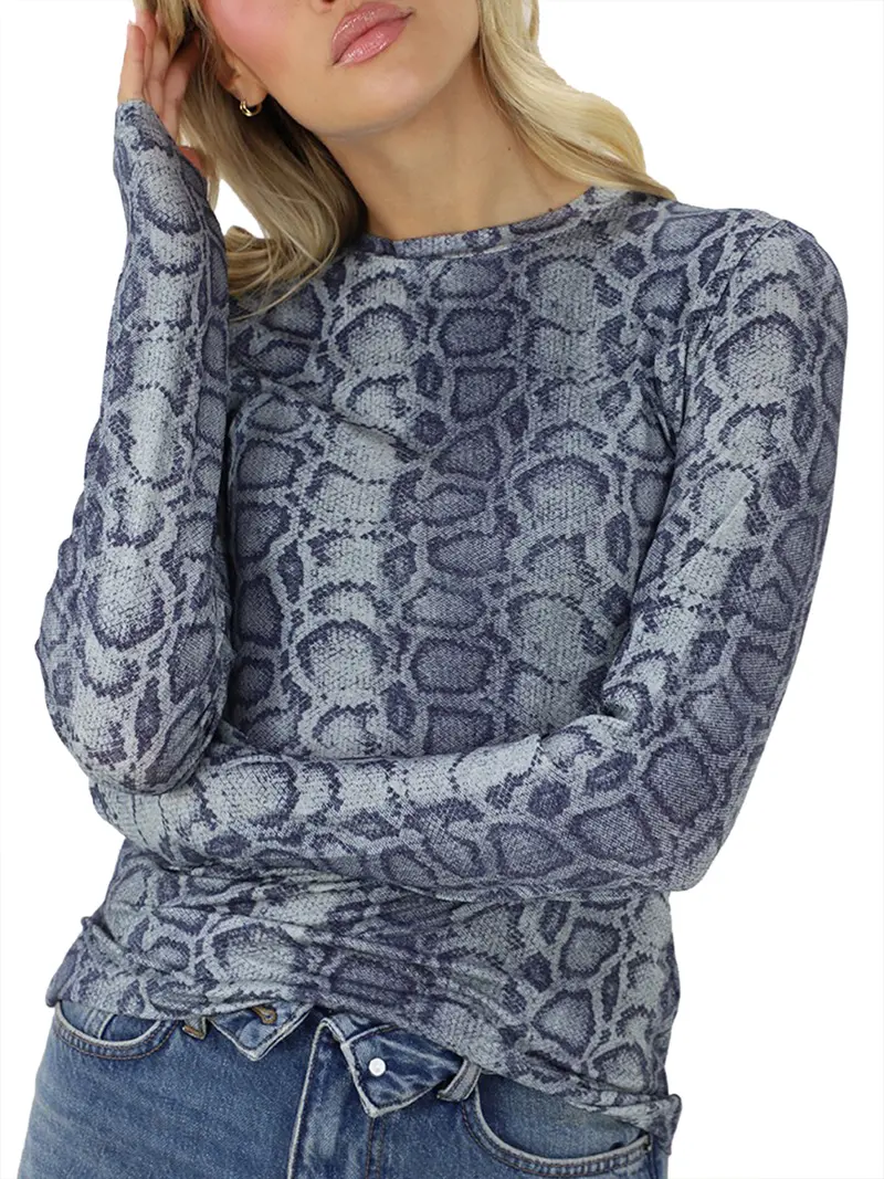 T-Shirt Liu Jo Effetto Snake Denim