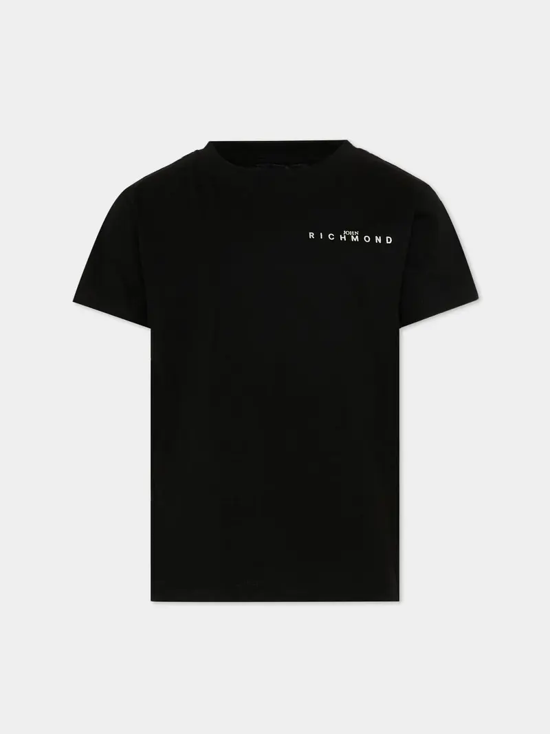 T-Shirt nera con logo