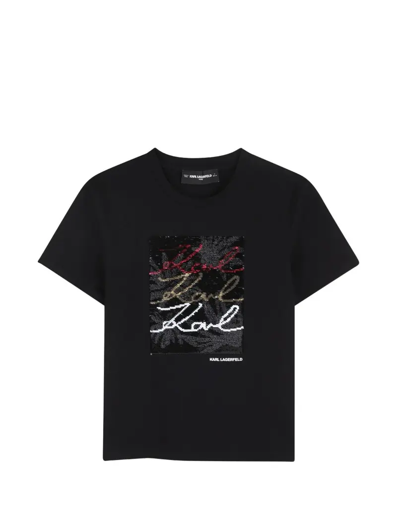 T-shirt nera per bambina