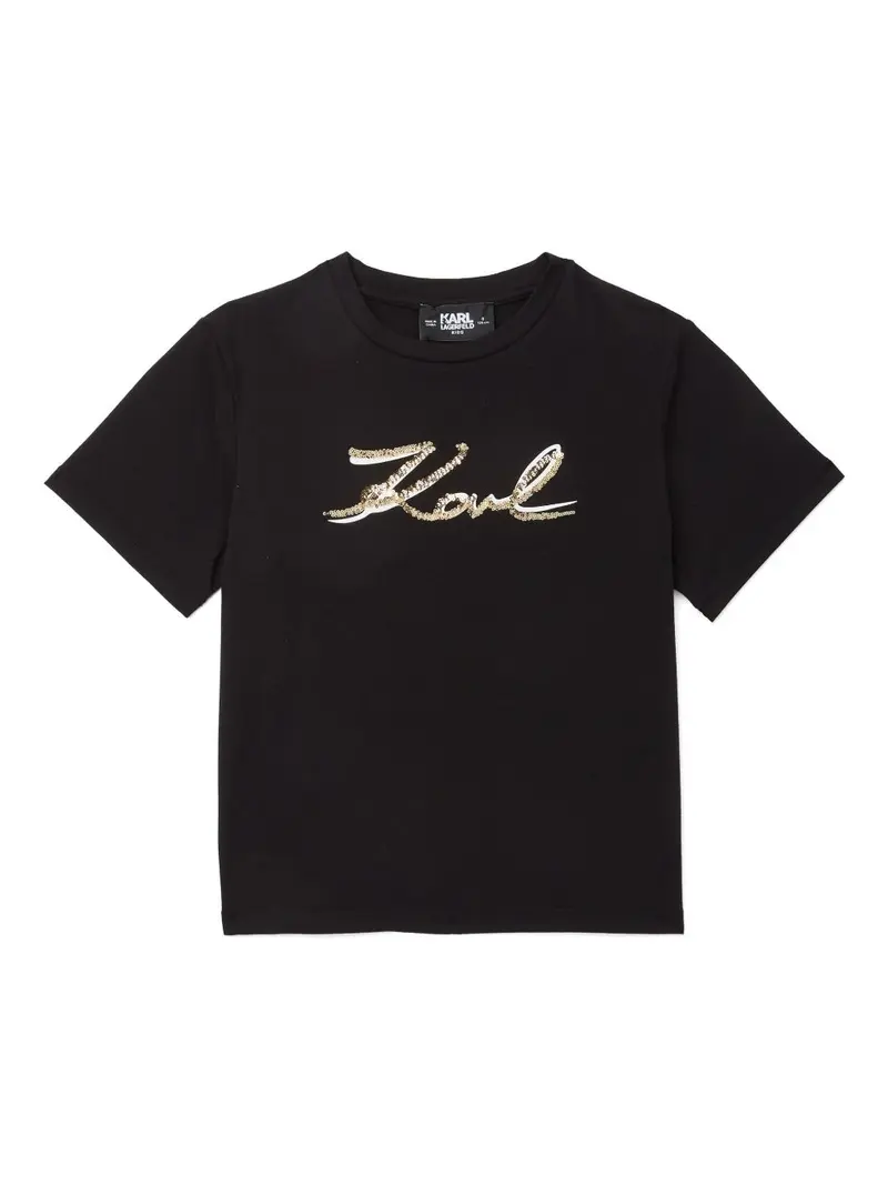 T-shirt nera per bambina