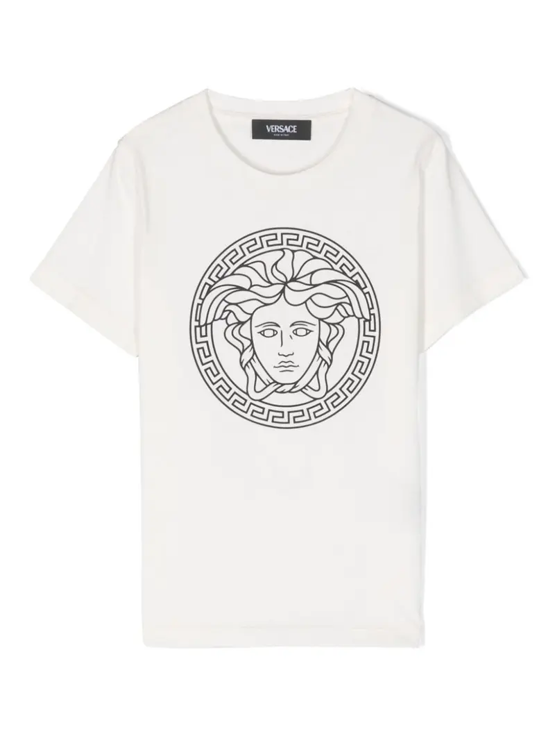 T-shirt nera per bambino con logo