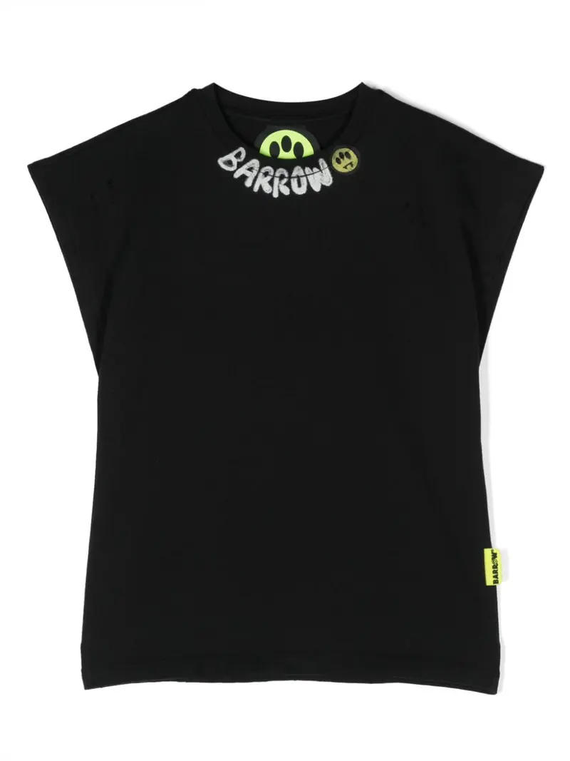 T-shirt nera per bambino con logo