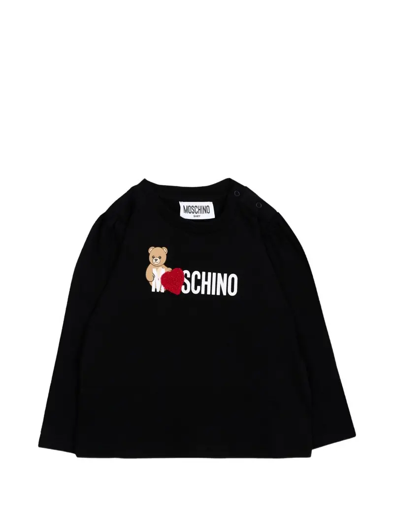T-shirt nera per neonata