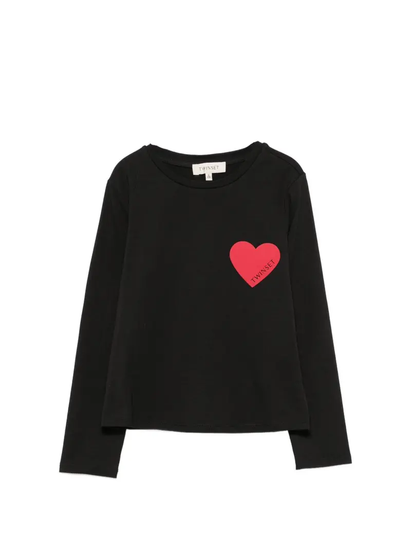 T-shirt nero per bambina