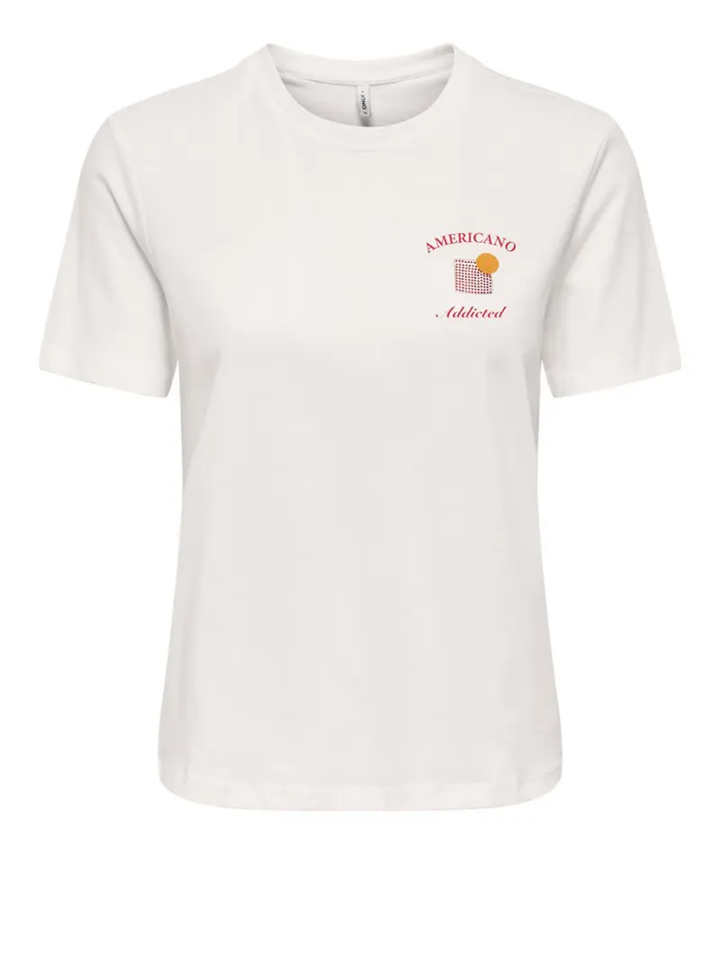 T-Shirt Only Onlpolly Reg Ss Tee - Bianco