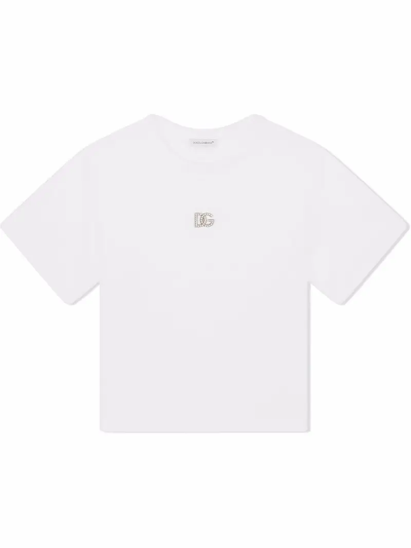 T-shirt per bambina in cotone bianca