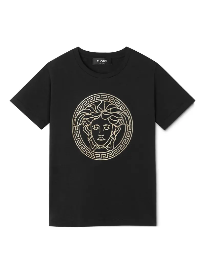T-shirt per bambina in cotone nera