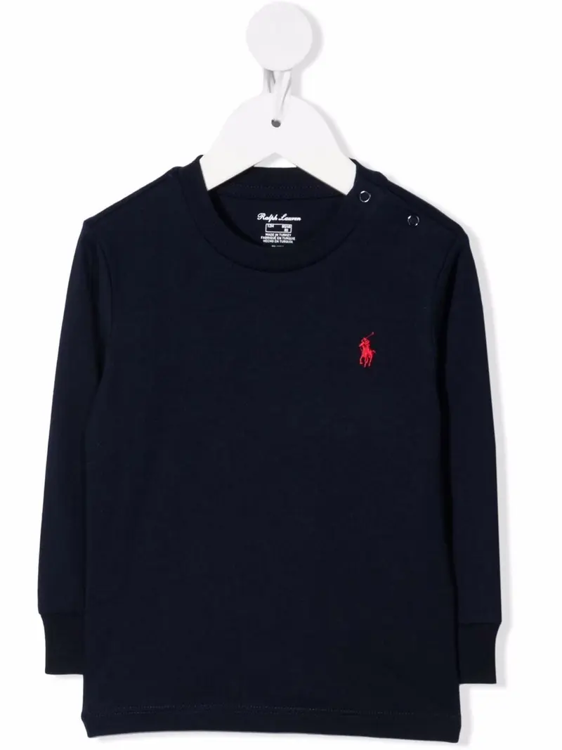 T-shirt per neonato in cotone blu navy