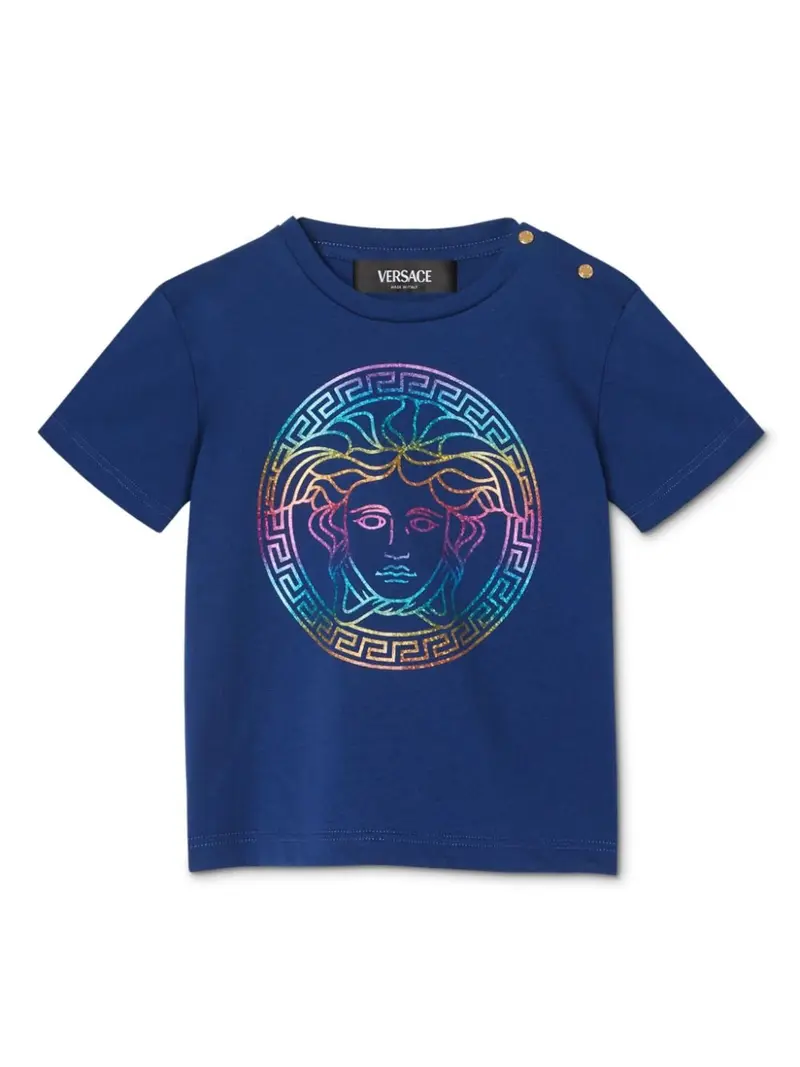 T-shirt per neonato in cotone blu