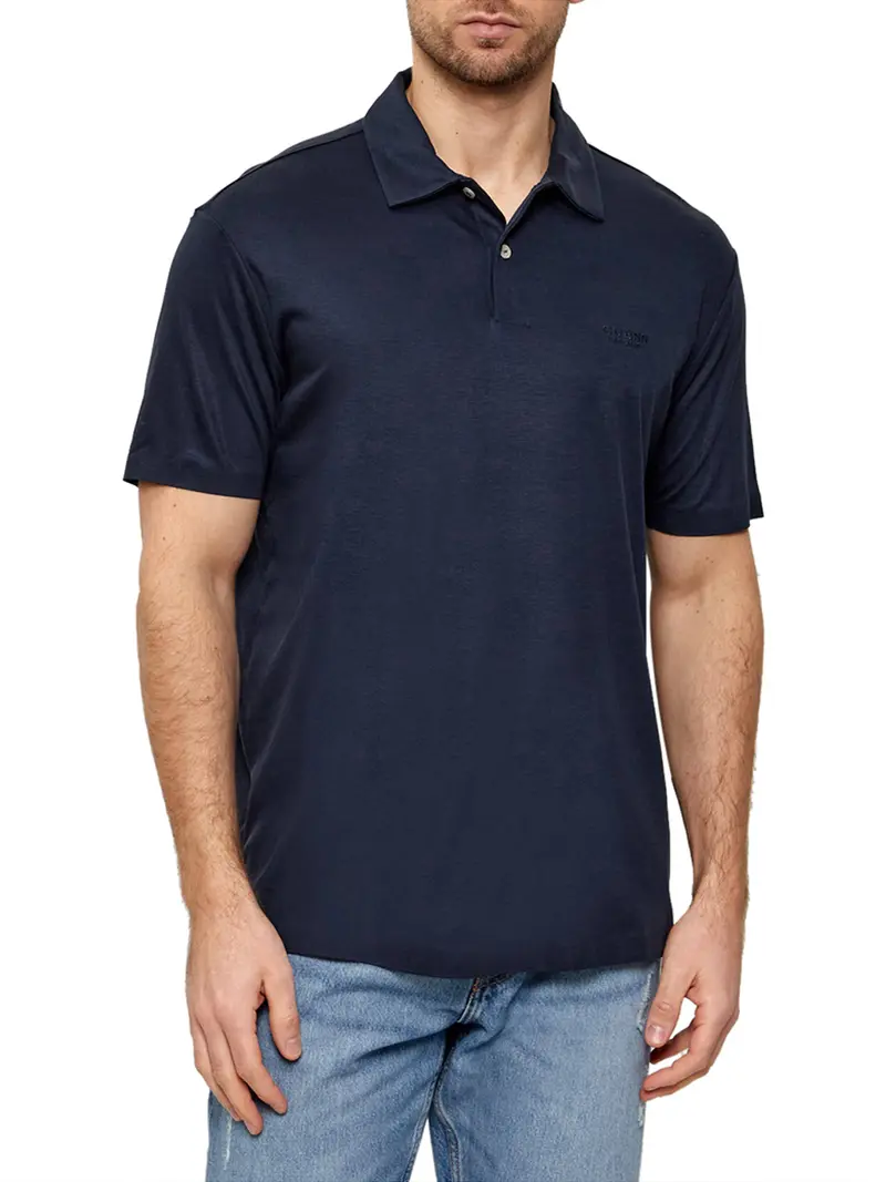 T-Shirt Polo Guess Luxe Jersey Knit - Blu