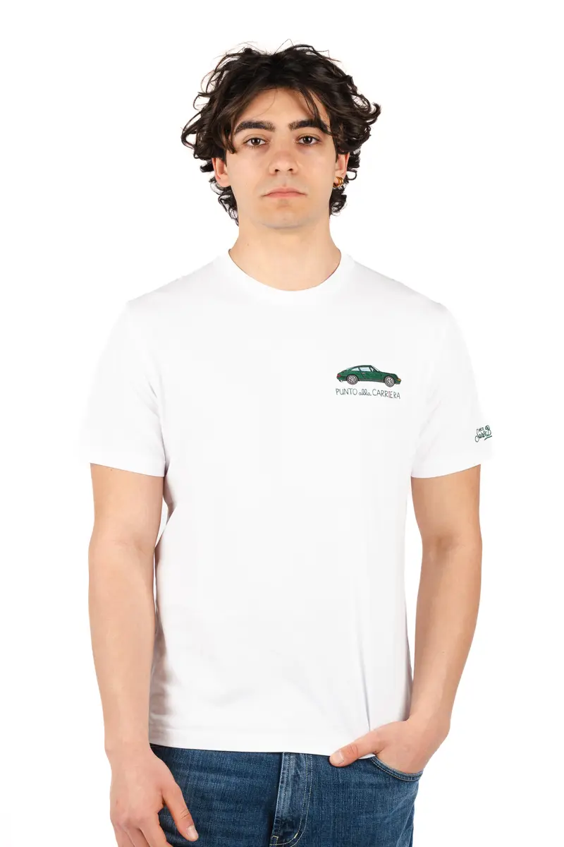 T-shirt Portofino ricamo Punto alla carriera
