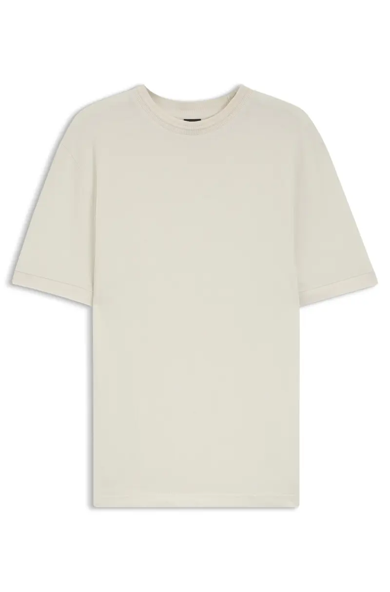 T-shirt regular fit in misto cotone mercerizzato