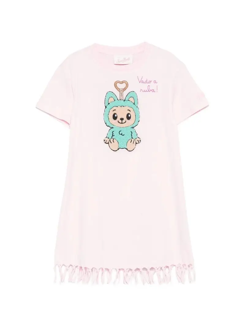 T-shirt rosa con stampa grafica