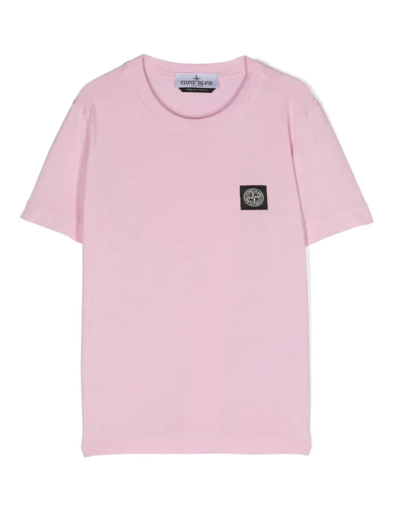 T-shirt rosa per bambina con logo