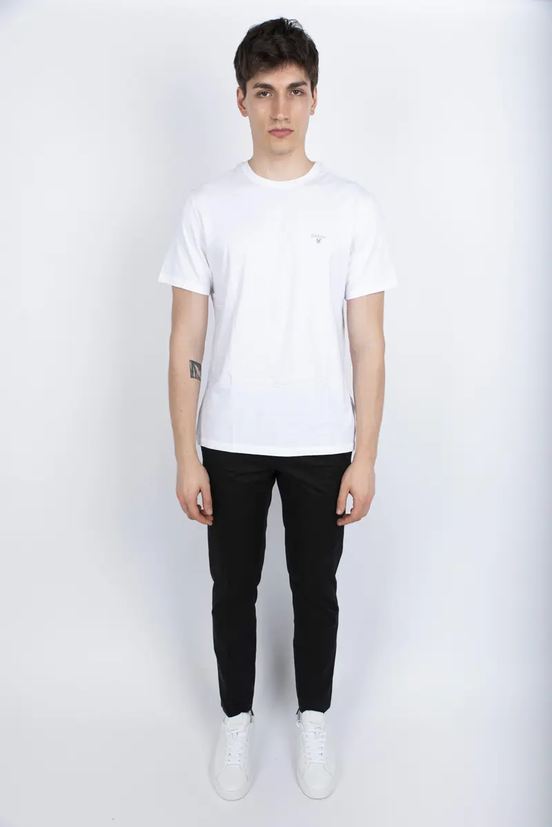 T-Shirt sportiva Tartan bianco Barbour