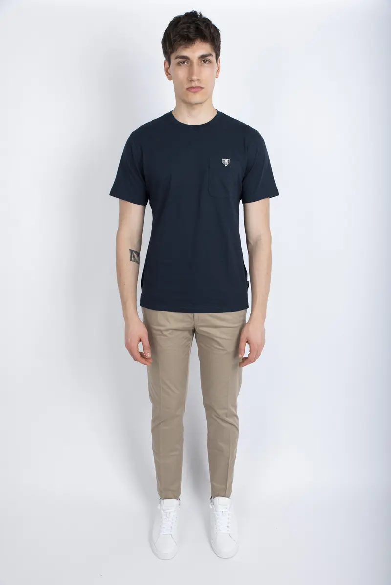 T-shirt Tothill leggermente aderente navy Barbour