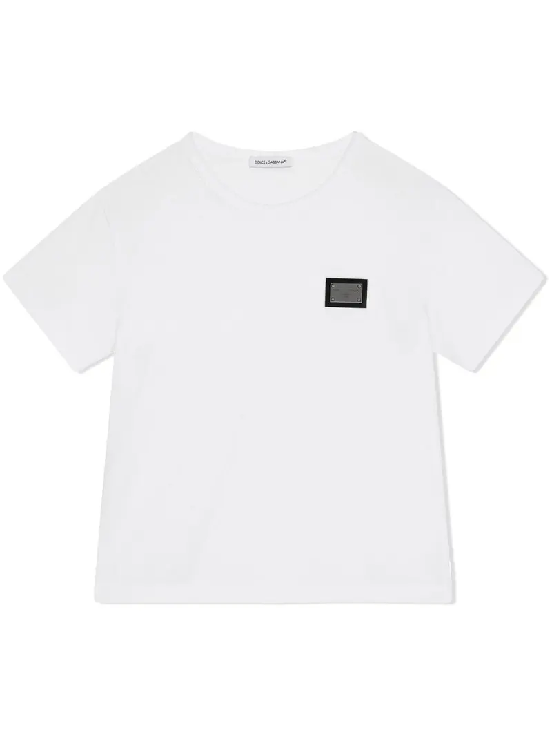 T-shirt unisex in cotone bianca con logo