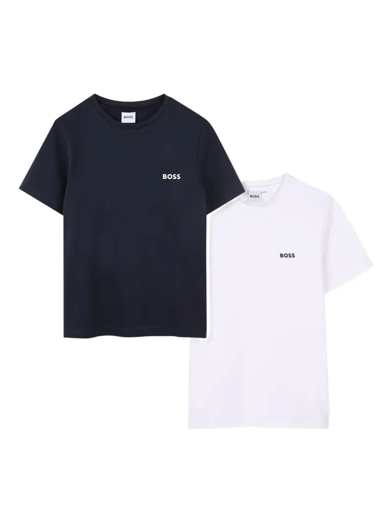 T-shirts blu navy/bianca per bambino