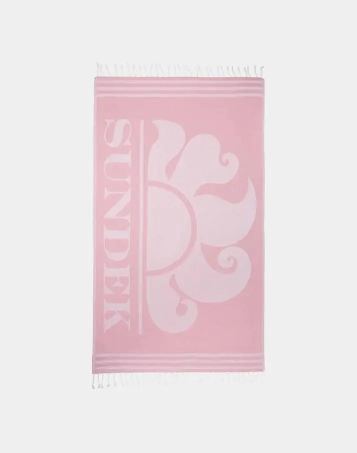 Telo mare fouta jacquard con logo