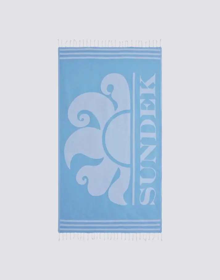 Telo mare fouta jacquard con logo