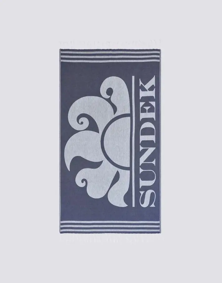Telo mare fouta jacquard con logo
