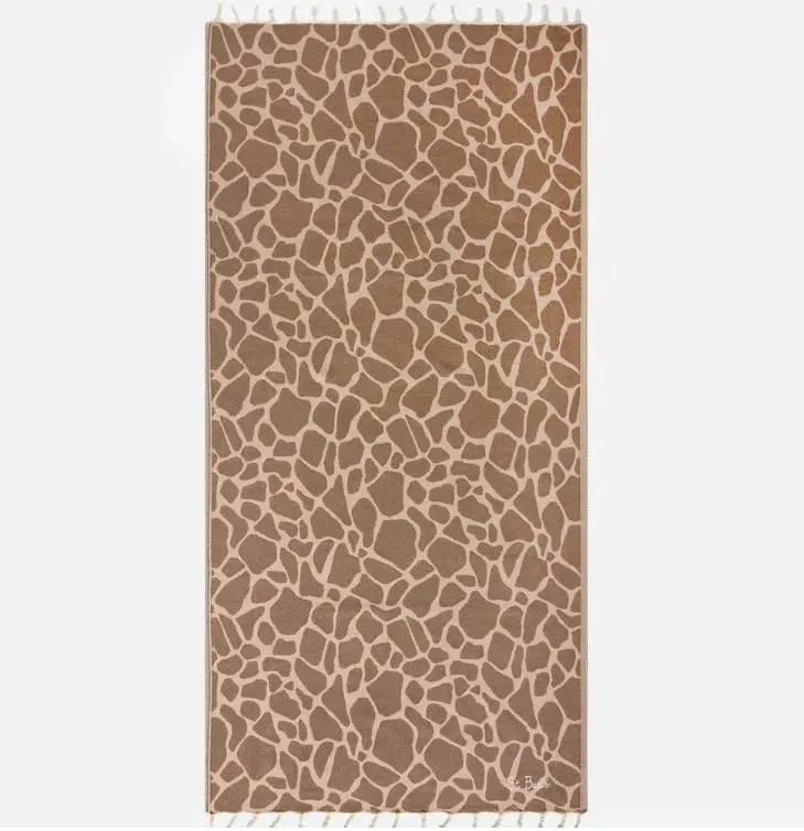 Telo mare Foutas in cotone jacquard con fantasia animalier