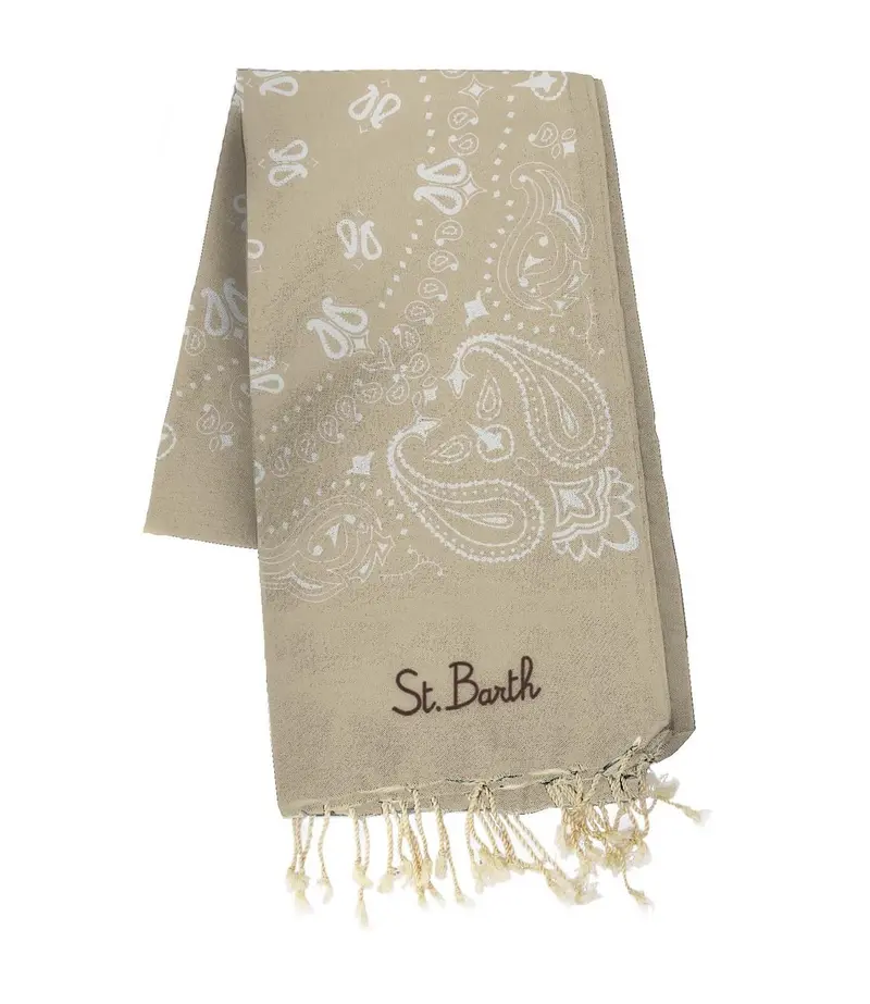 Telo mare Foutas in cotone jacquard con fantasia