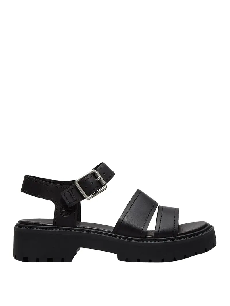 Timberland Sandalo con Plateau e Cinturino sul Retro Stone Street da Donna Nero
