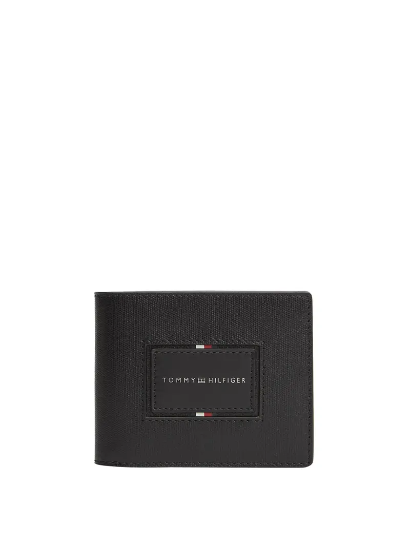 Tommy Hilfiger Portafoglio Bifold In Pelle - Black