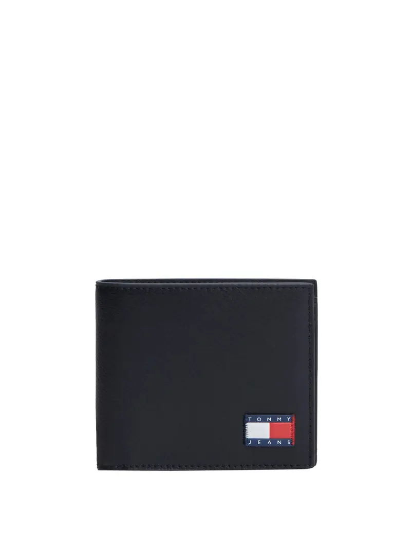 Tommy Hilfiger Portafoglio Heritage Con Pelle - Nero