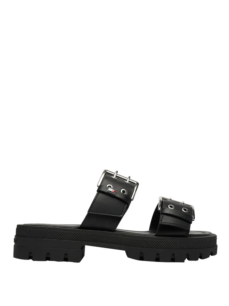 Tommy Hilfiger Sandalo Basso Tjw Buckle Straps - Nero