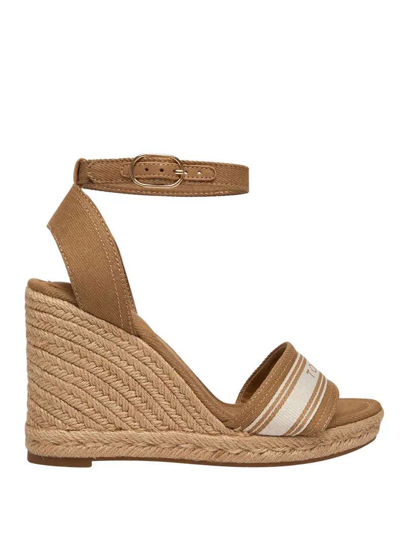 Tommy Hilfiger Sandalo Espadrillas High Wedge Espad Webbing - Beige