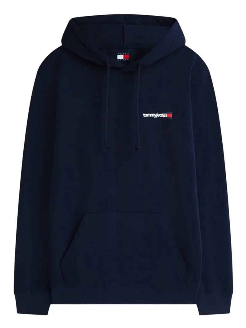 Tommy Jeans Felpa Logo Stampato Navy