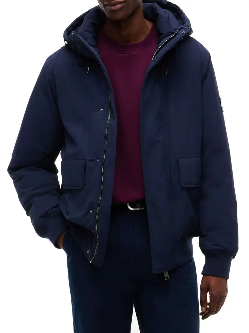 Tommy Jeans Giubbotto In Tinta Unita - Navy