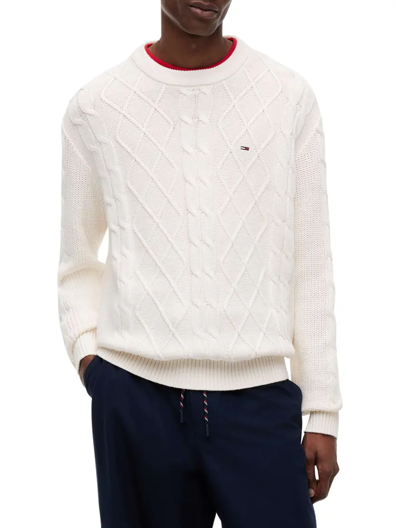 Tommy Jeans Maglia Tinta Unita Bianco