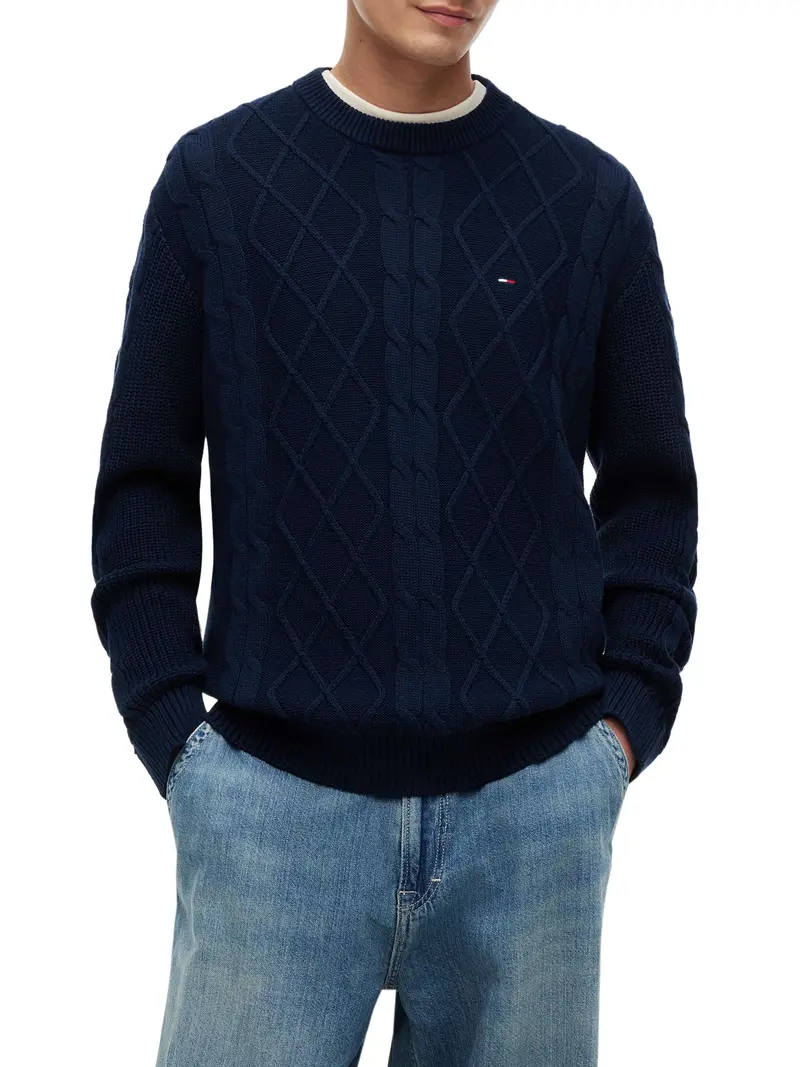 Tommy Jeans Maglia Tinta Unita Navy