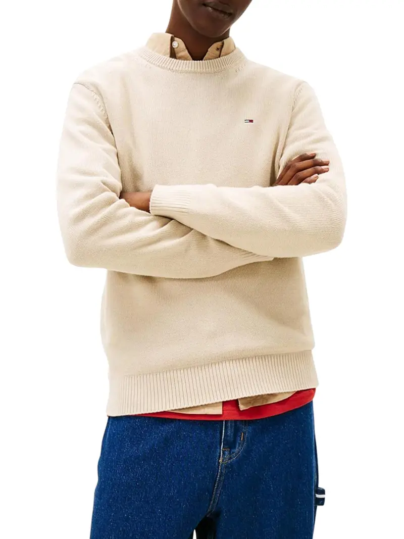 Tommy Jeans Maglione Slim Fit Beige