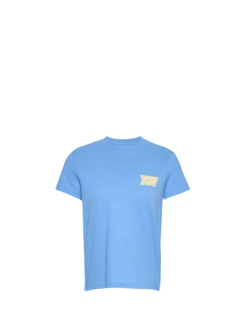 Tommy Jeans T-Shirt Donna Sugarplum Blue - Blu