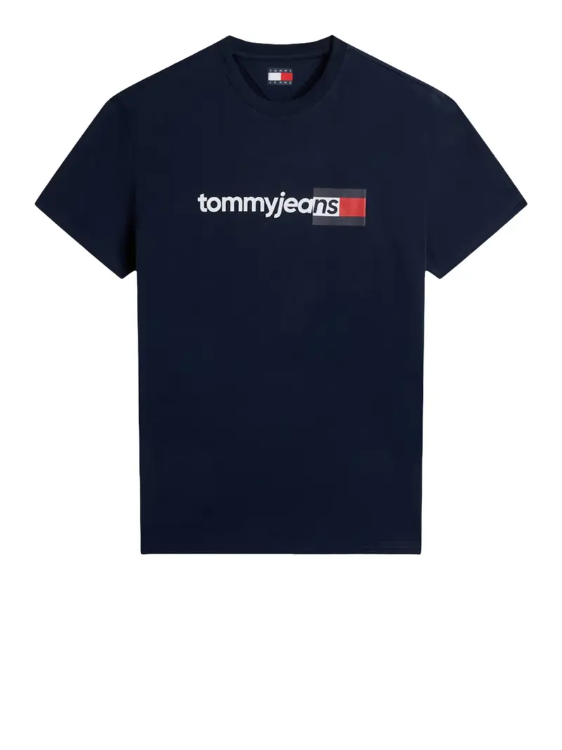Tommy Jeans T-Shirt Logo Frontale Navy