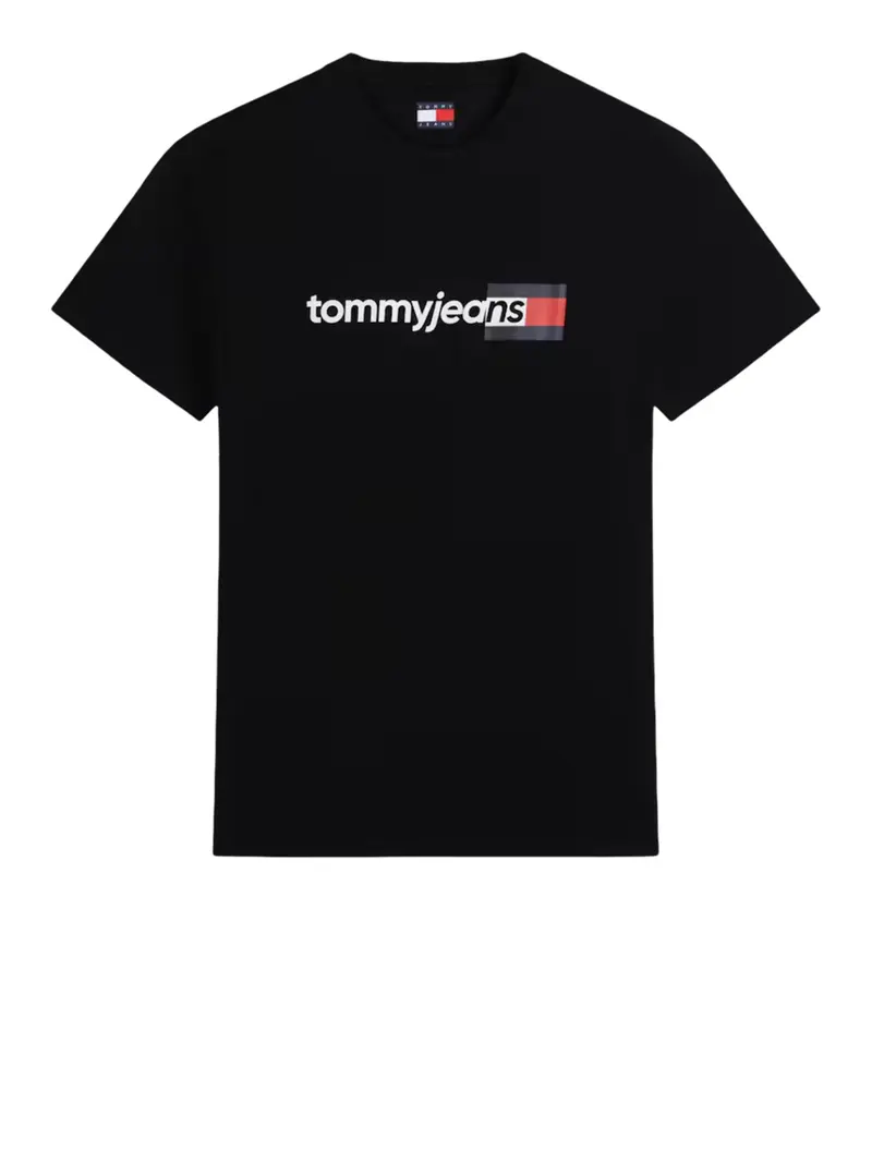 Tommy Jeans T-Shirt Logo Frontale Nero