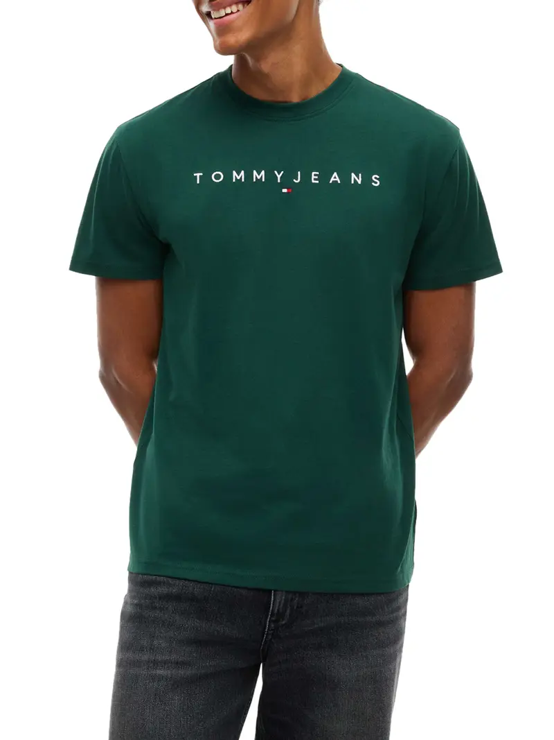 Tommy Jeans T-Shirt Logo Frontale Verde